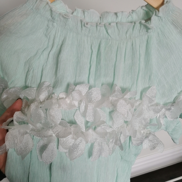 Storets Mint Blue Floral Blossom Shirt - Picture 2 of 3